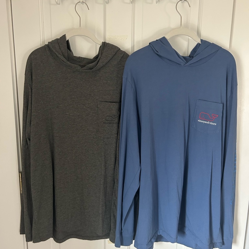 Vineyard Vines Gray and Blue Hoodies